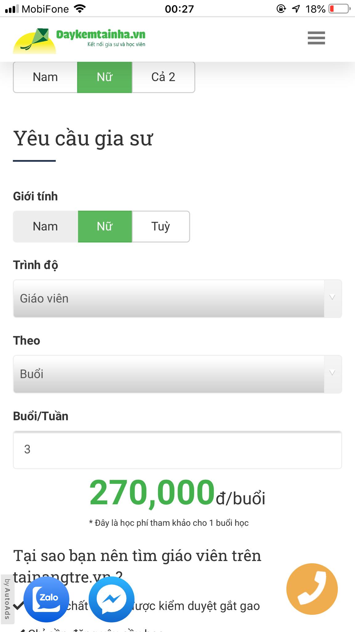 Học phí tiếng Trung HSK